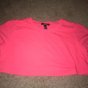 Forever 21 hot pink crop top